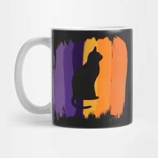 Halloween cat silhouette Mug